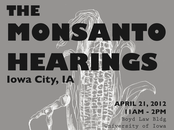 Detail of Monsanto Hearings poster