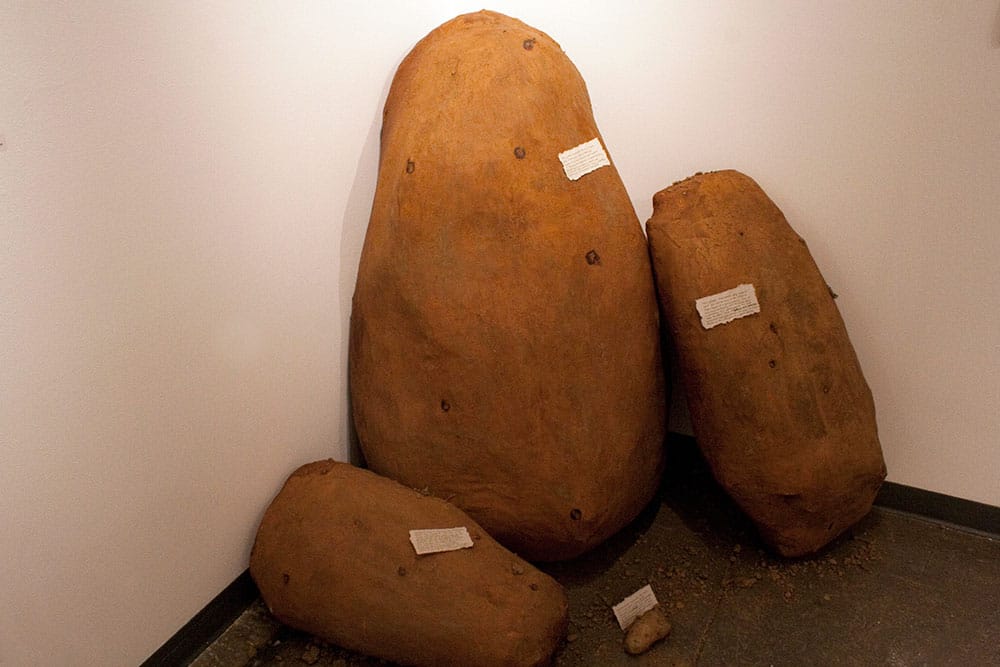 Three very large models of potatoes
