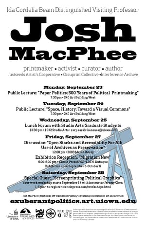 Josh MacPhee Campus Visit Poster