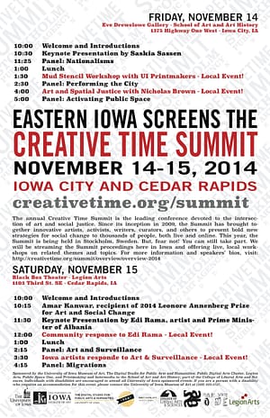 Eastern Iowa Screens the Creative Time Summit