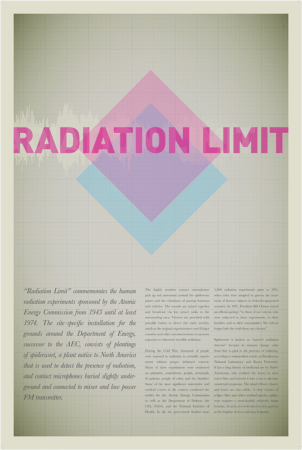 Poster for monument concept, "Radiation Limit"